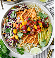 Grilled Salmon and Pesto Zoodles