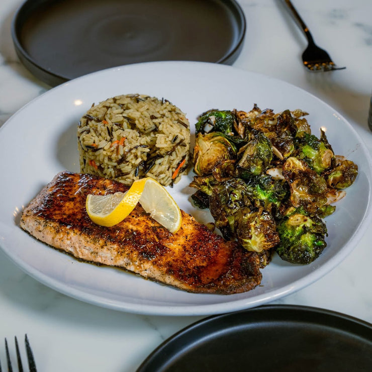 Maple-Dijon Salmon with Wild Rice Bowl