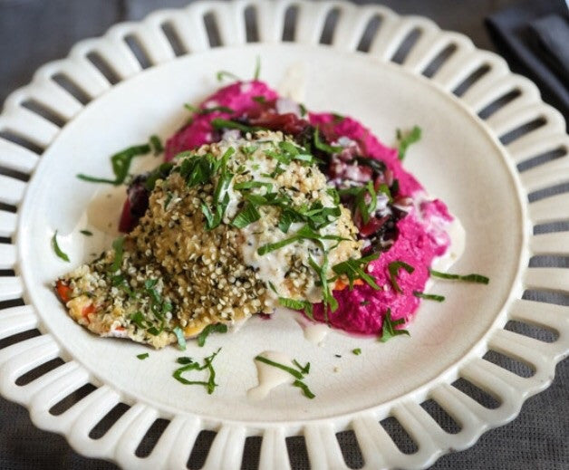 Grilled Salmon and Pesto Zoodles