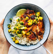 Grilled Salmon and Pesto Zoodles