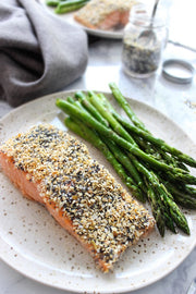 Grilled Salmon and Pesto Zoodles
