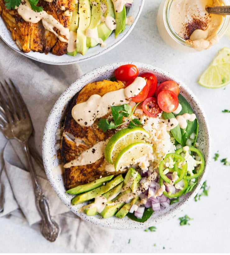 Grilled Salmon and Pesto Zoodles